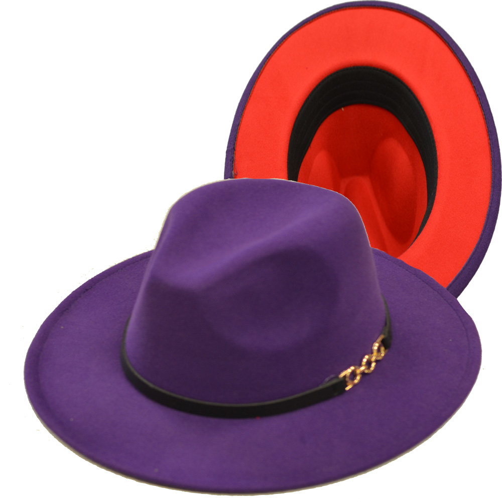 1799 Purple and Red Bottom Fedora